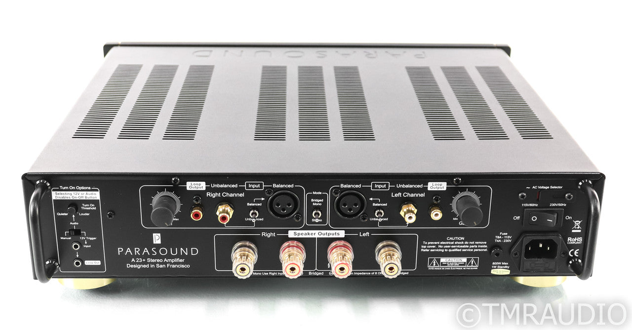 Parasound Halo A23+ Stereo Power Amplifier; A-23 Plus; Black