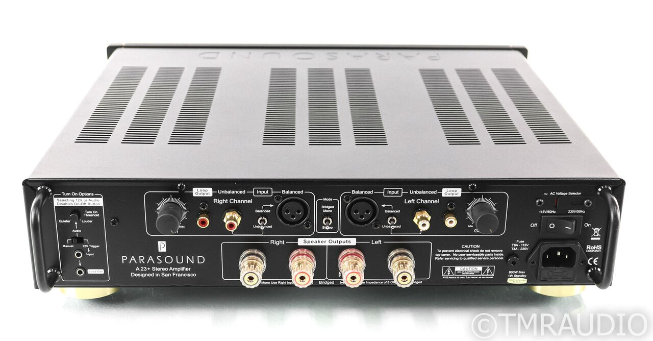 Parasound Halo A23+ Stereo Power Amplifier; A-23 Plus; Black