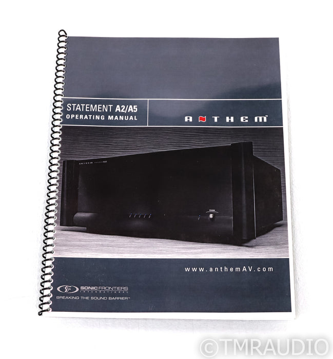 Anthem Statement A5 5 Channel Power Amplifier; A-5