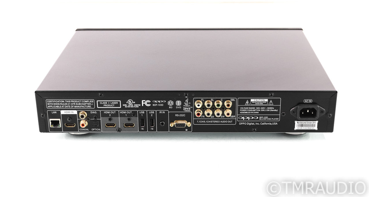 Oppo BDP-103D Universal Blu-Ray Player; BDP103D; Darbee Edition; Remote