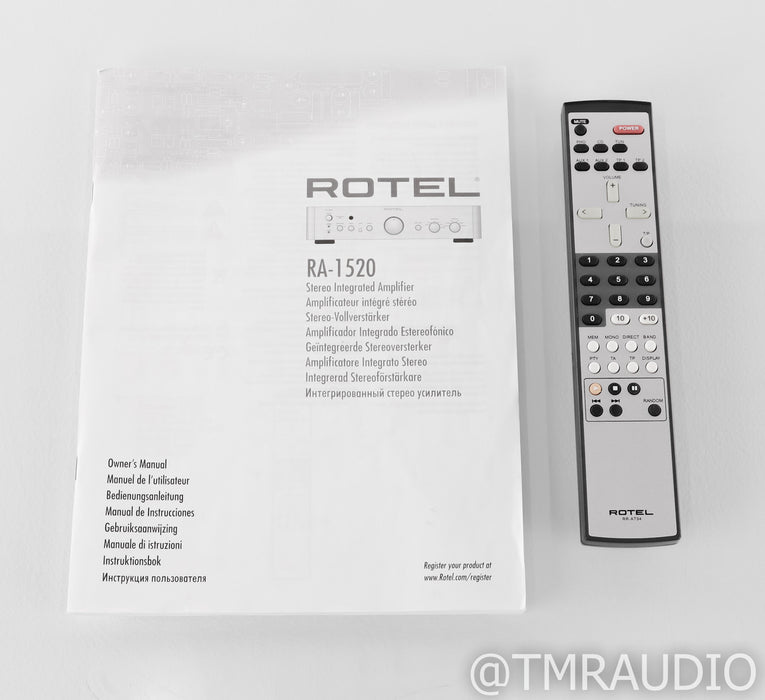 Rotel RA-1520 Stereo Integrated Amplifier; RA1520; MM Phono; Remote