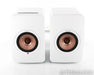KEF LS50 Wireless Bookshelf Speakers; LS50W; White / Copper Pair