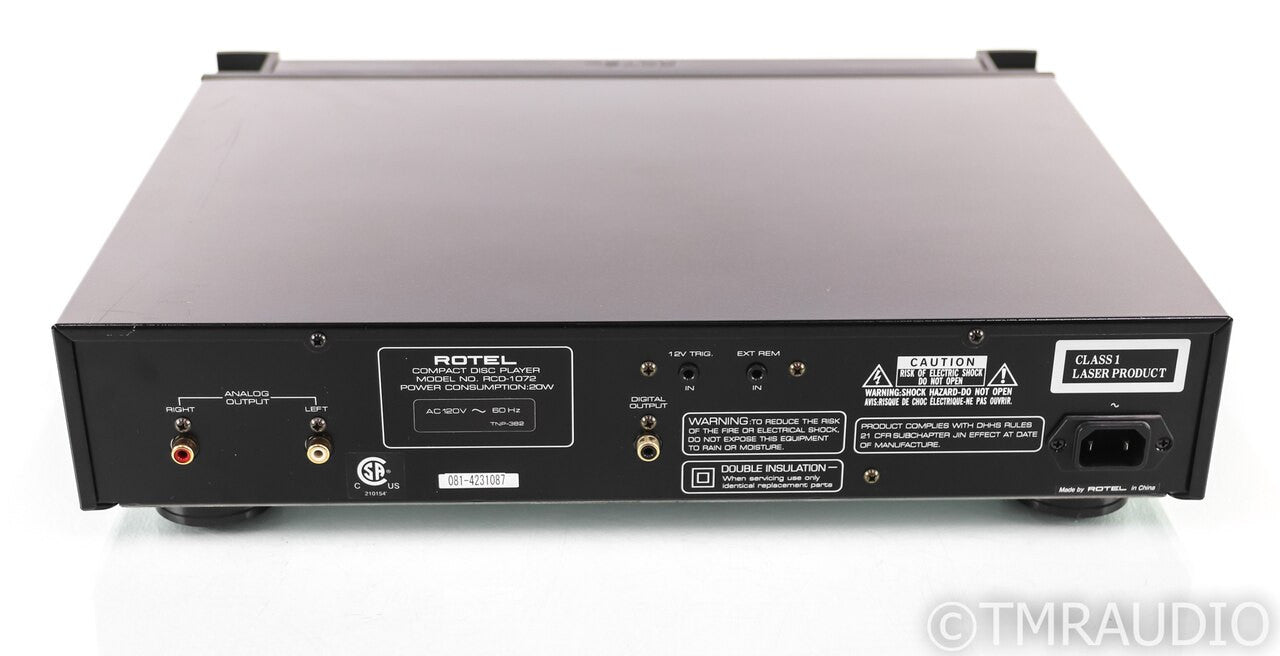 Rotel RCD-1072 CD Player; RCD1072; HDCD; Black; Remote