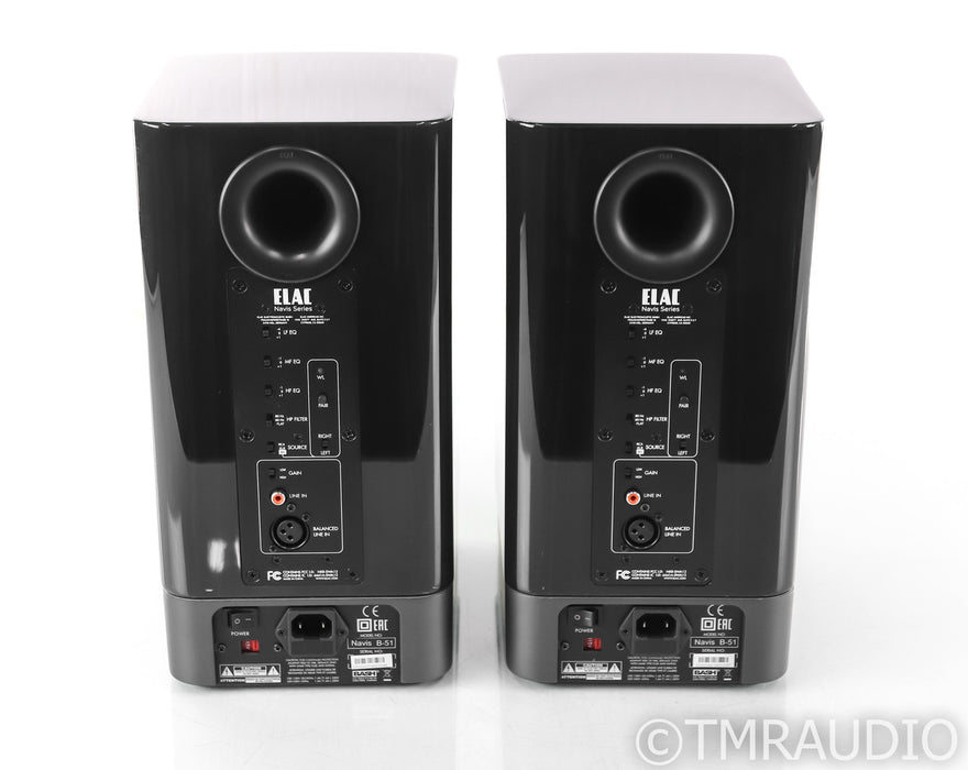 Elac Navis B-51 Powered Bookshelf Speakers; Gloss Ebony Pair (Demo w/ Warranty)