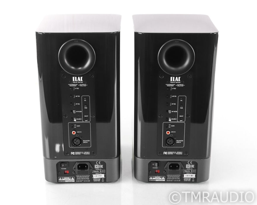 Elac Navis B-51 Powered Bookshelf Speakers; Gloss Ebony Pair (Demo w/ Warranty)