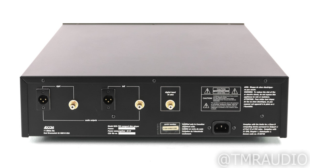 Adcom GCD-750 CD Player; GCD750; HDCD