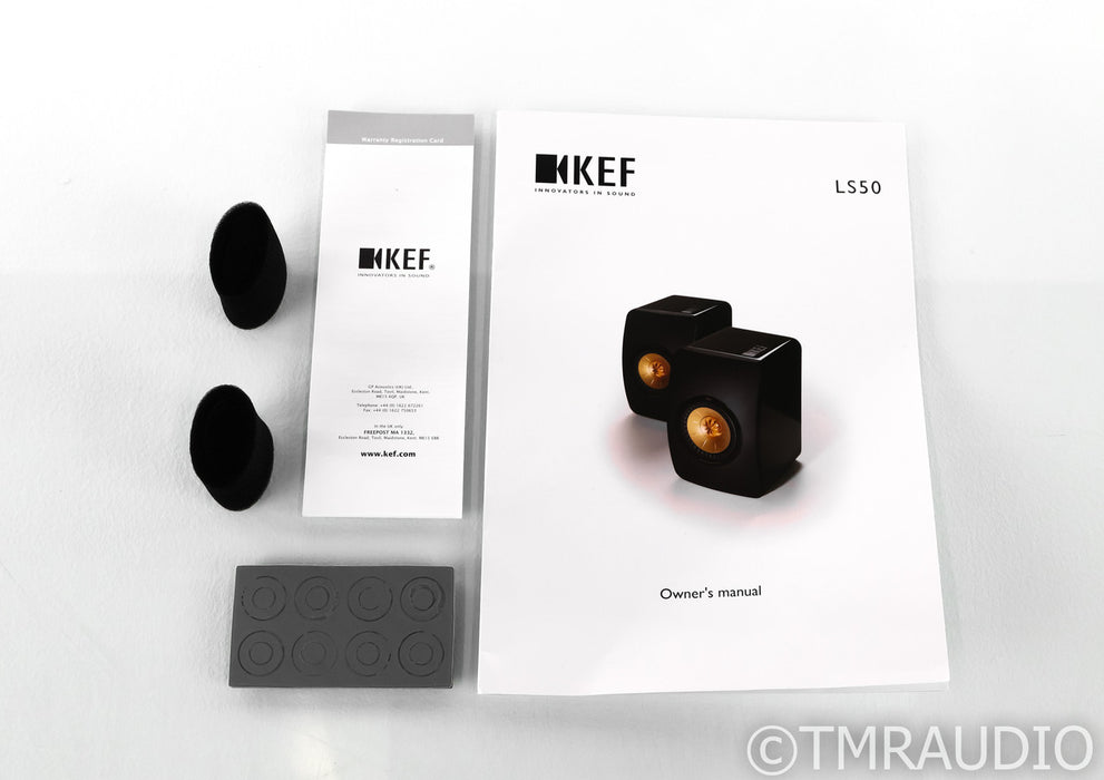 KEF LS50 Black Edition Bookshelf Speakers; All Black Pair; LS-50