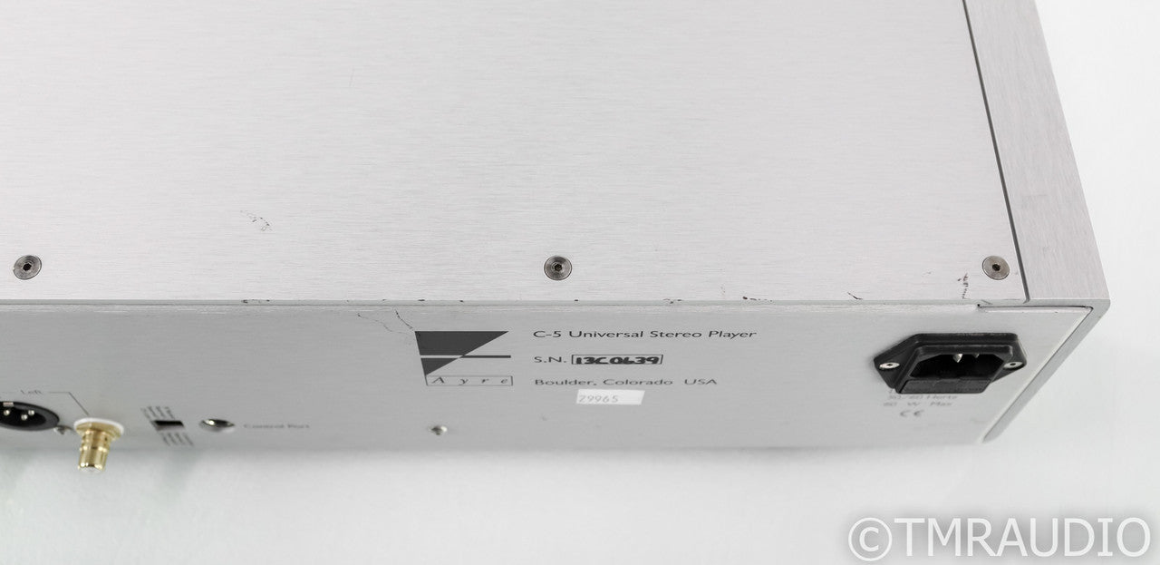 Ayre C-5xe SACD / CD / DVD-A Player; C5xe; Silver; Remote
