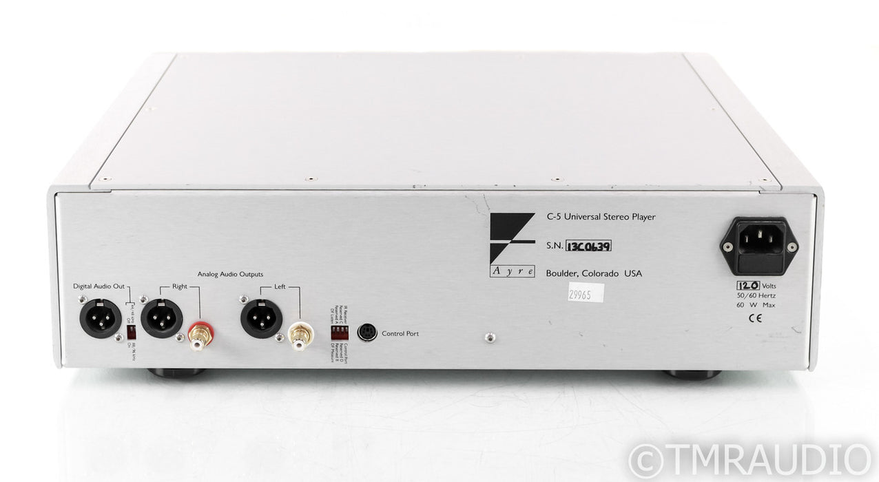 Ayre C-5xe SACD / CD / DVD-A Player; C5xe; Silver; Remote
