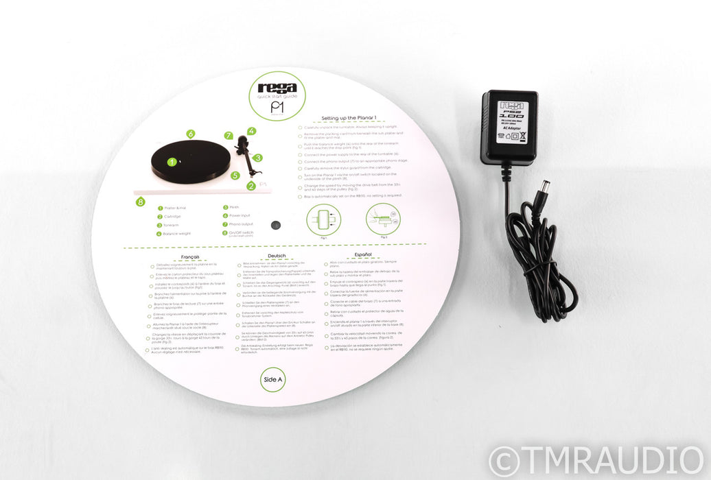Rega Planar 1 Belt Drive Turntable; RB110 9" Tonearm; Carbon MM Cartridge; P1