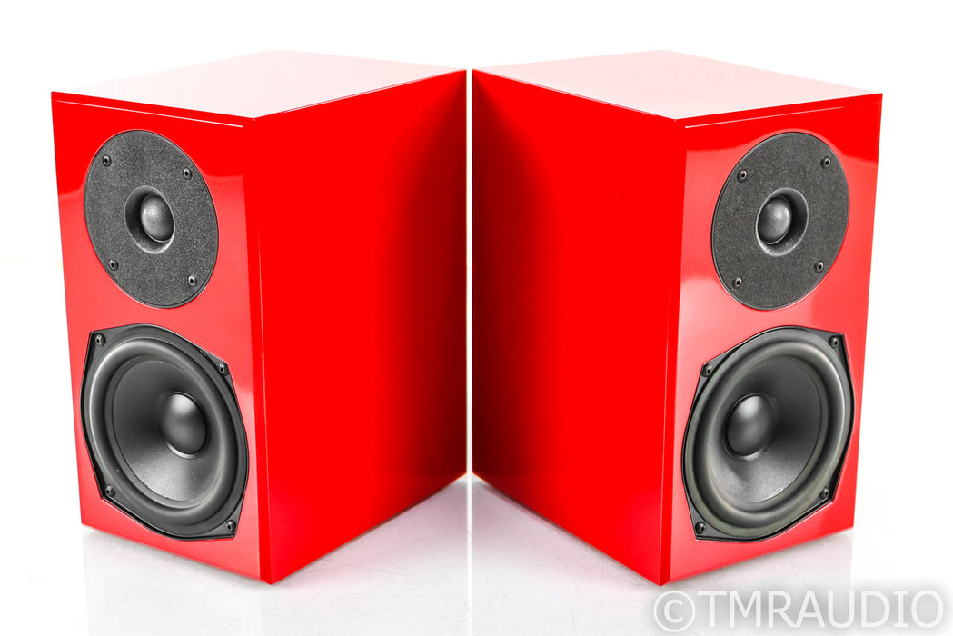 Totem Mite Bookshelf Speakers; Fire Red Pair