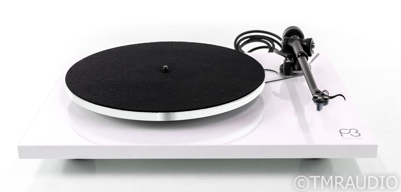 Rega Planar 3 Belt Drive Turntable; P3; White; Elys 2 MM Cartridge