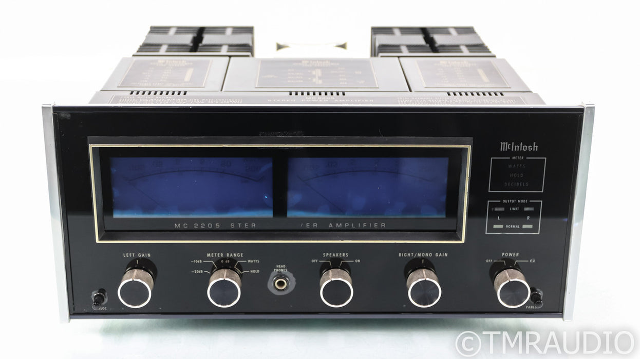 McIntosh MC2205 Vintage Stereo Power Amplifier; MC-2205