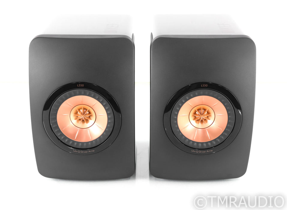 KEF LS50 Bookshelf Speakers; Black Pair; LS-50 (1/3)