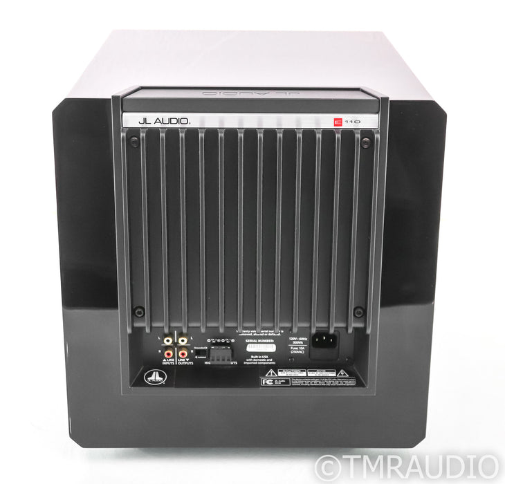 JL Audio e110 10" Powered Subwoofer; Gloss Black; E-110