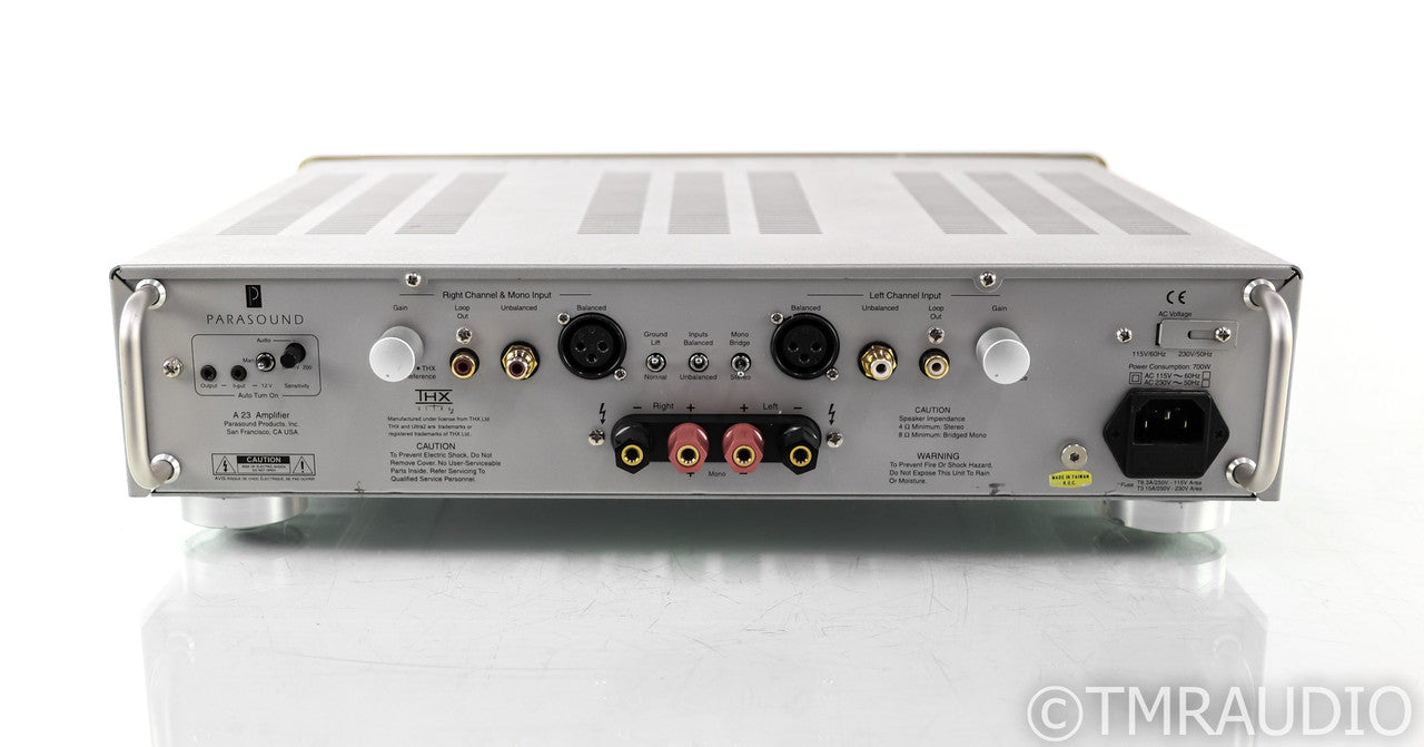 Parasound Halo A23 Stereo Power Amplifier; Silver; A-23