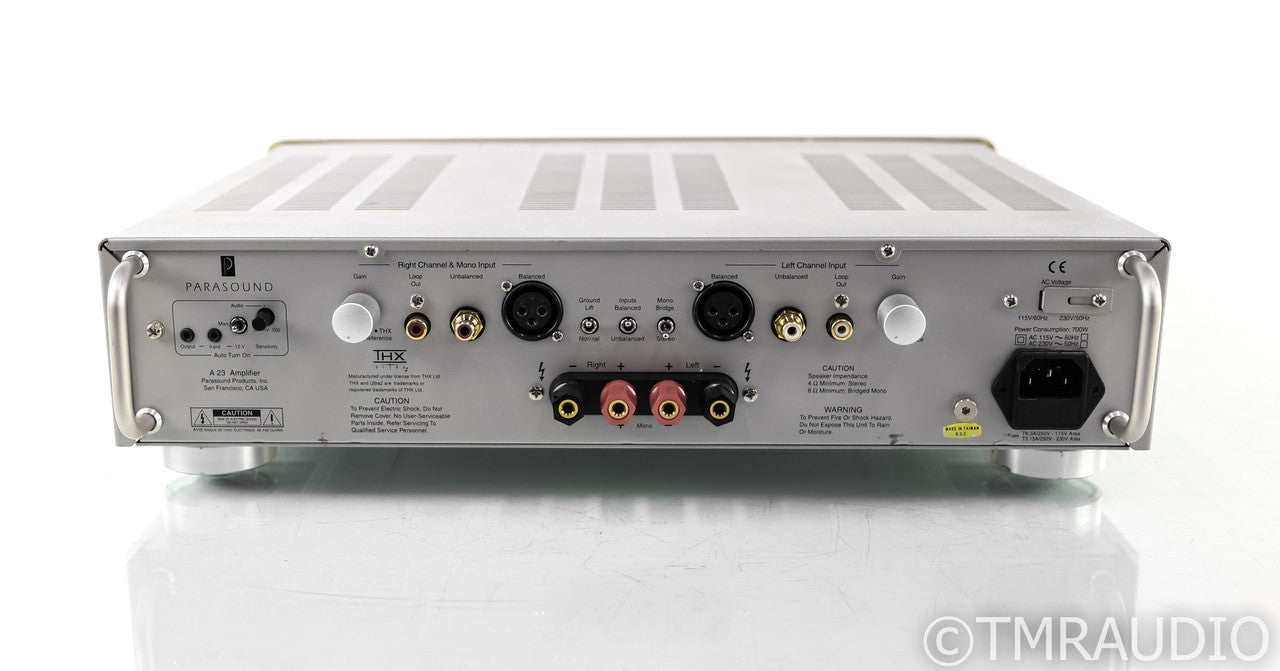 Parasound Halo A23 Stereo Power Amplifier; Silver; A-23 (1/2)