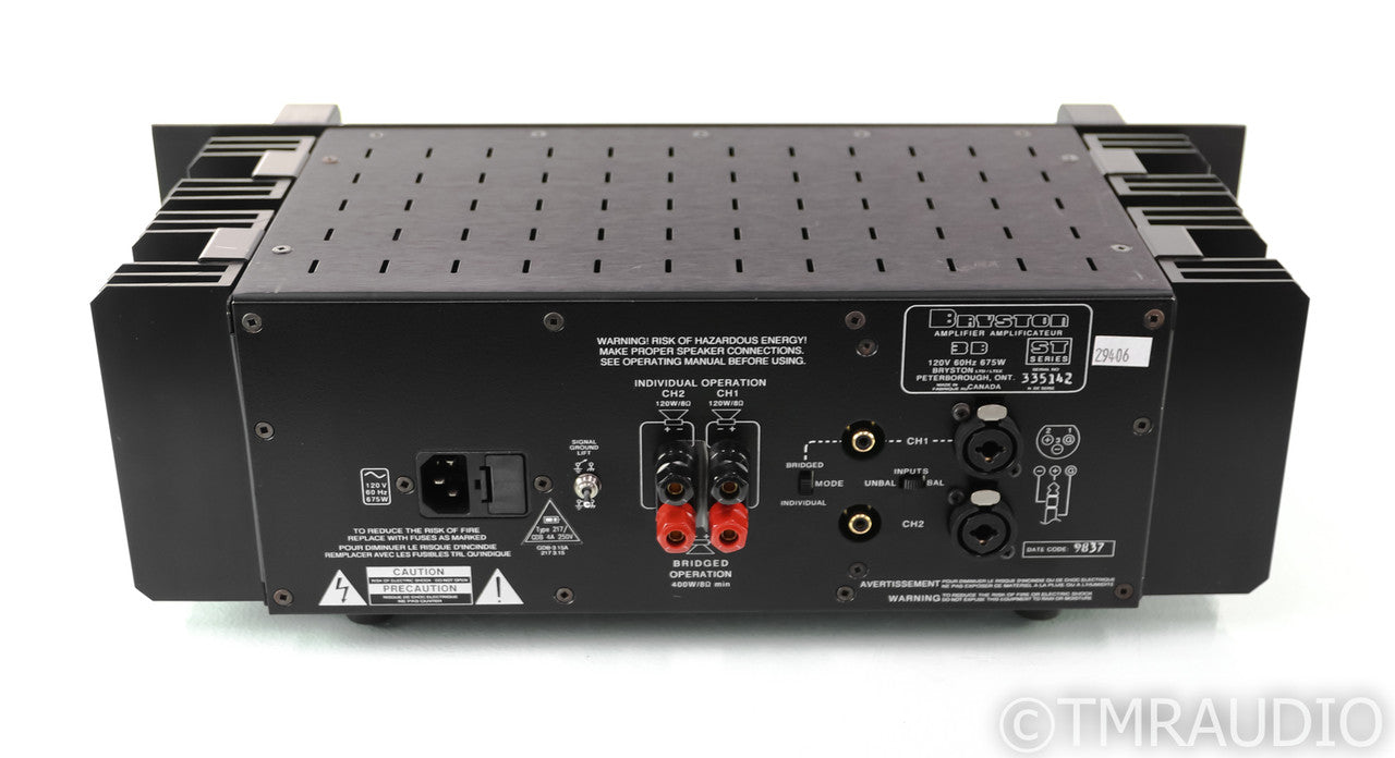 Bryston 3B-ST Stereo Power Amplifier; 3BST; Black; 19"
