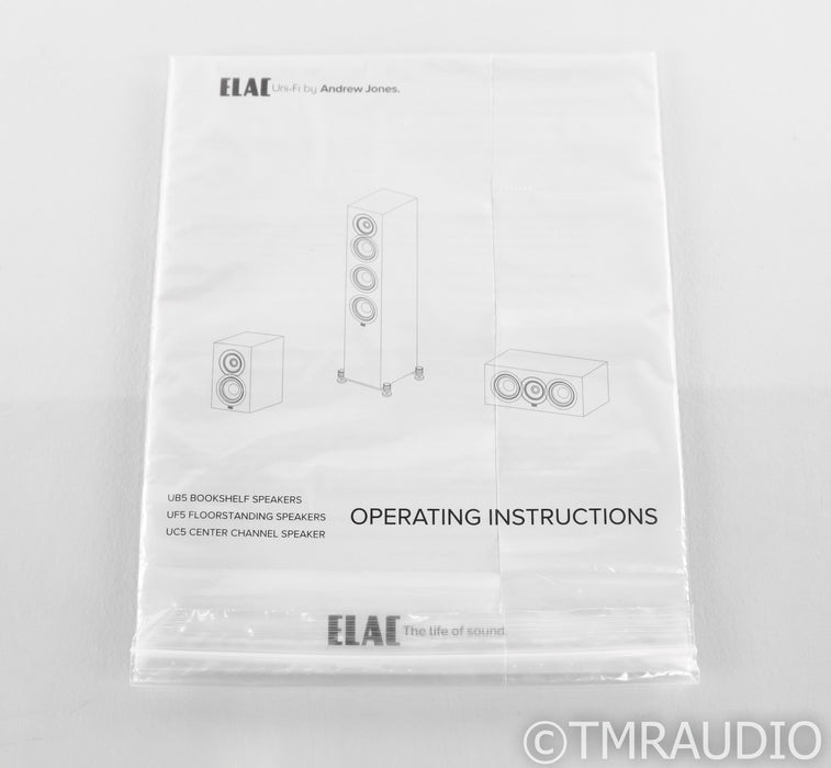 ELAC Uni-Fi UB5 Bookshelf Speakers; Black Pair; UB-5