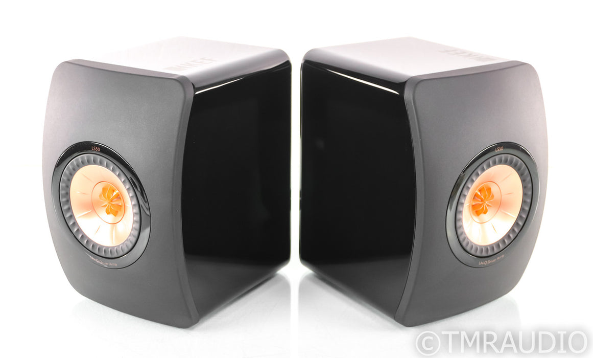 KEF LS50 Bookshelf Speakers; Black Pair; LS-50
