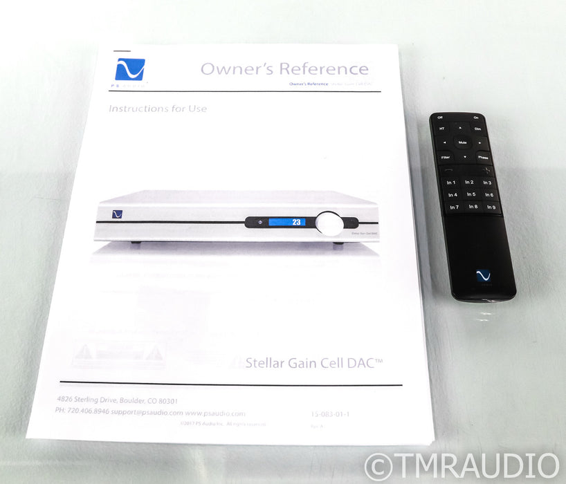 PS Audio Stellar Gain Cell DAC / Preamplifier; D/A Converter; USB; Black; (Used)