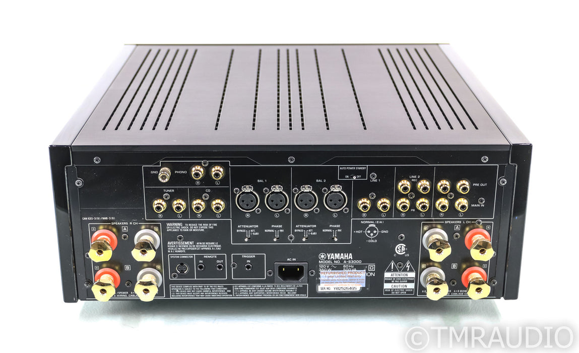 Yamaha A-S3000 Stereo Integrated Amplifier; MM / MC Phono; Black (Refurbished)