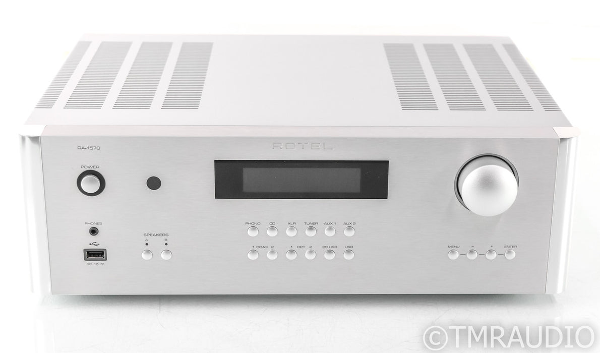 Rotel RA-1570 Stereo Integrated Amplifier; RA1570; Silver; MM Phono; Remote