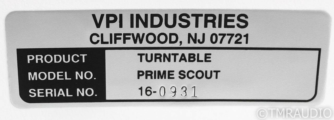 VPI Super Prime Scout Belt Drive Turntable; White (No Cartridge)