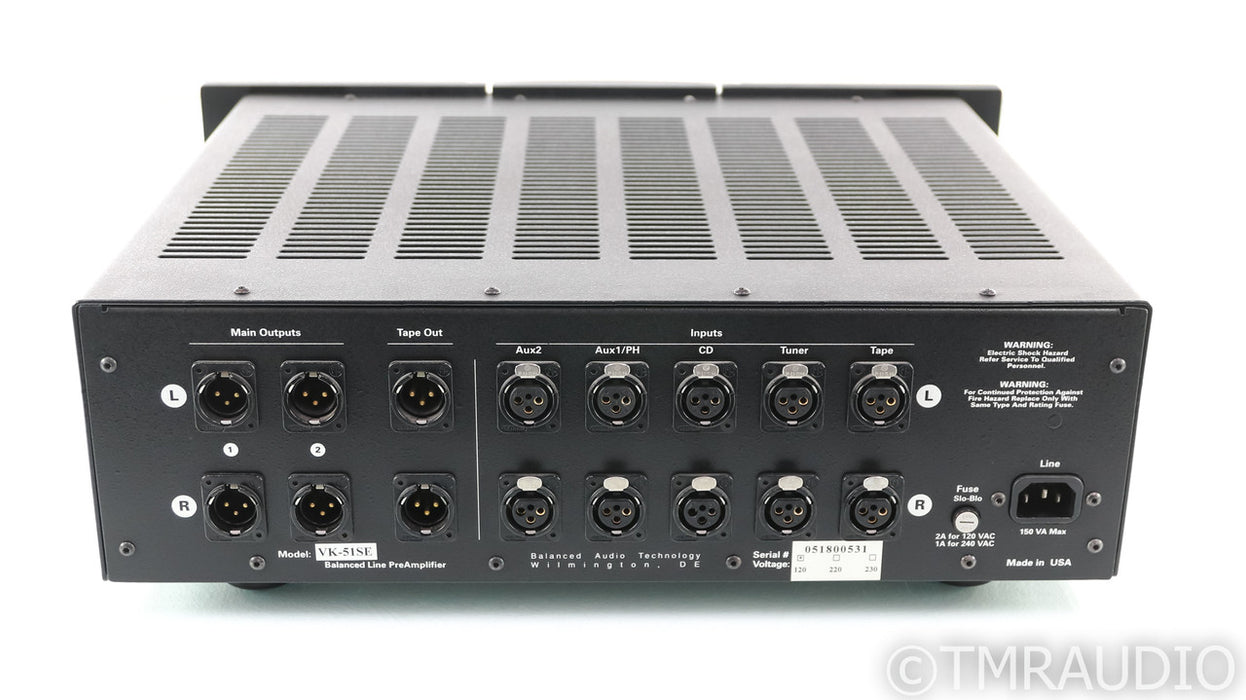 BAT VK-51SE Stereo Tube Preamplifier; Balanced Audio Technology VK51SE
