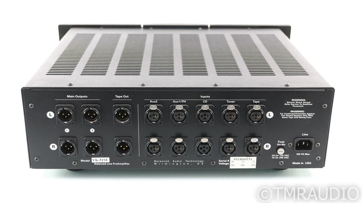BAT VK-51SE Stereo Tube Preamplifier; Balanced Audio Technology VK51SE