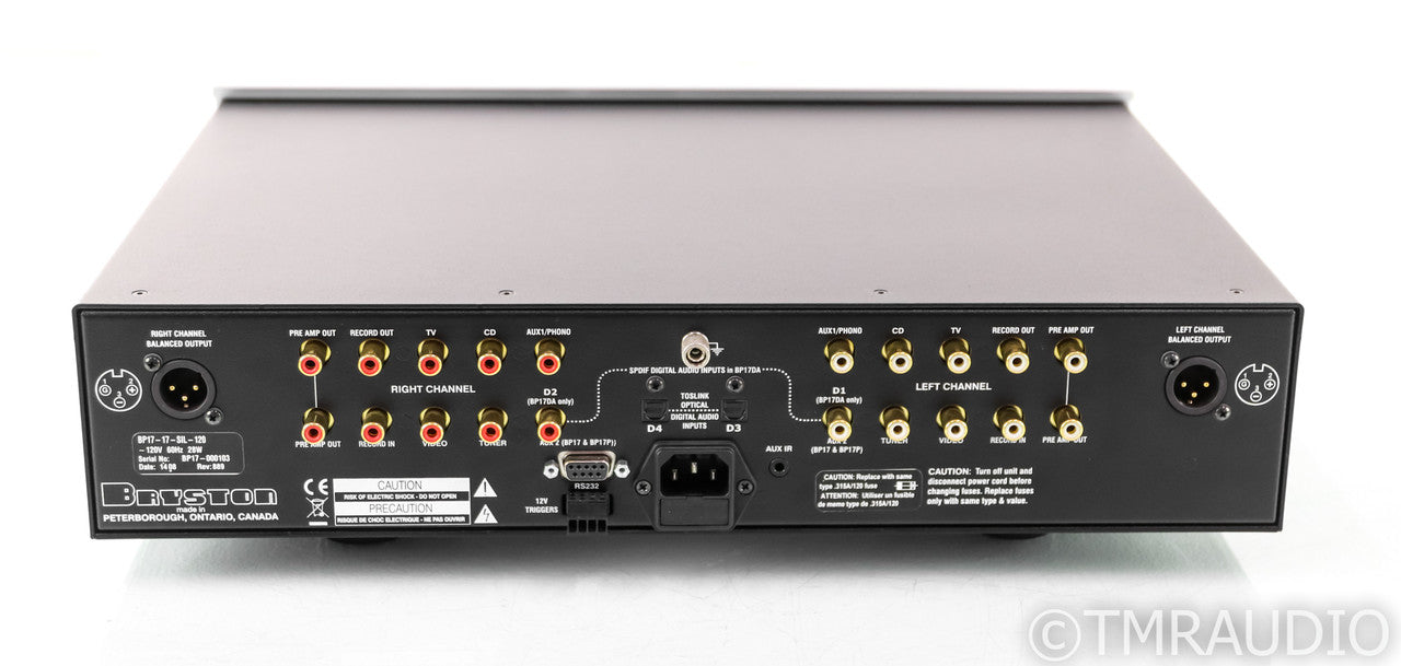 Bryston BP17 Stereo Preamplifier; BP-17; Silver; 17"