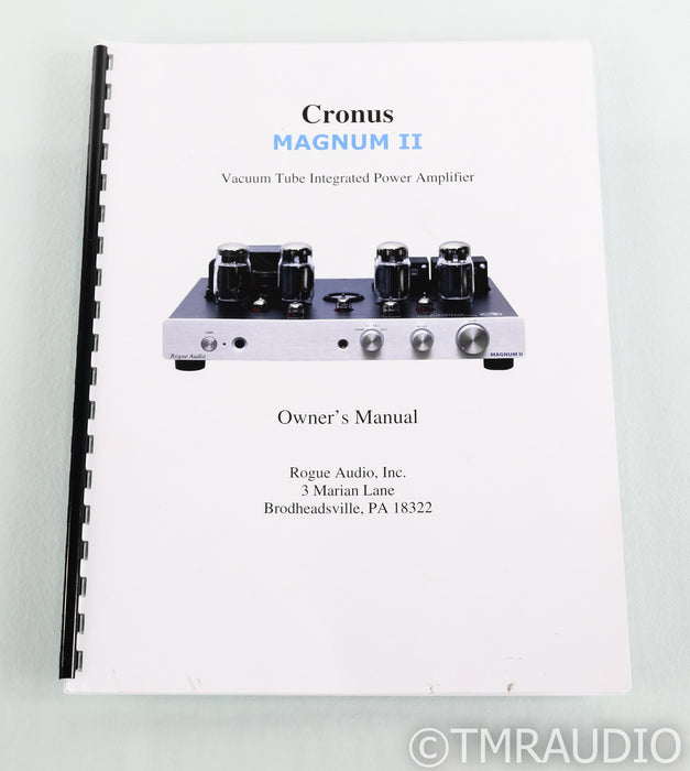 Rogue Audio Cronus Magnum II Stereo Tube Integrated Amplifier; Phono (No Remote)