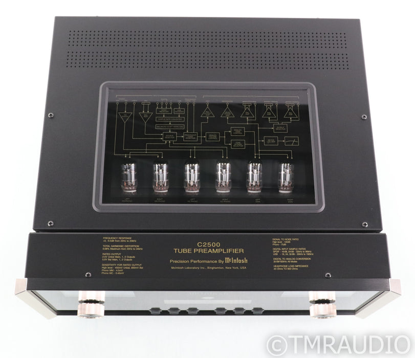 McIntosh C2500 Stereo Tube Preamplifier; Remote; USB; DAC; MM / MC Phono