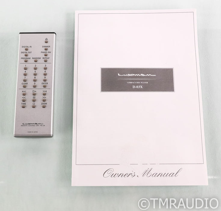 Luxman D-03X CD Player; DSD; DAC; Remote