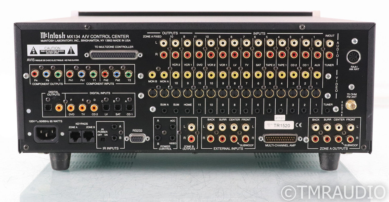 McIntosh MX134 7.2 Channel Home Theater Processor; Remote