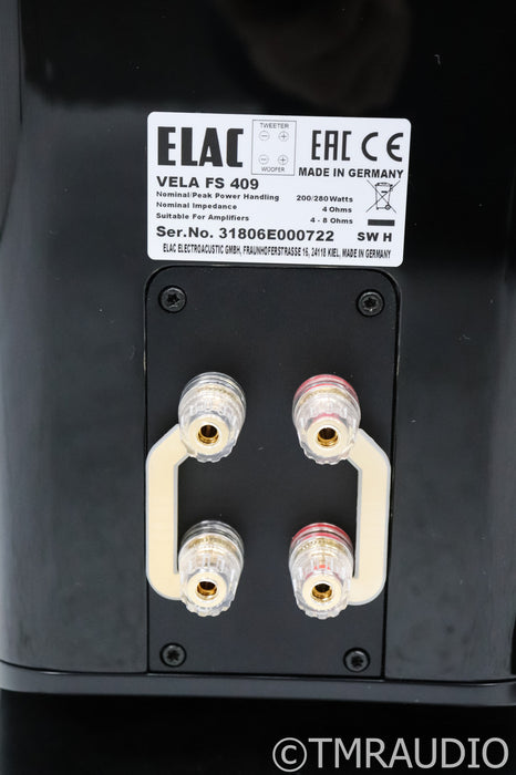 Elac VELA FS 409 Floorstanding Speakers; FS409; Gloss Black Pair