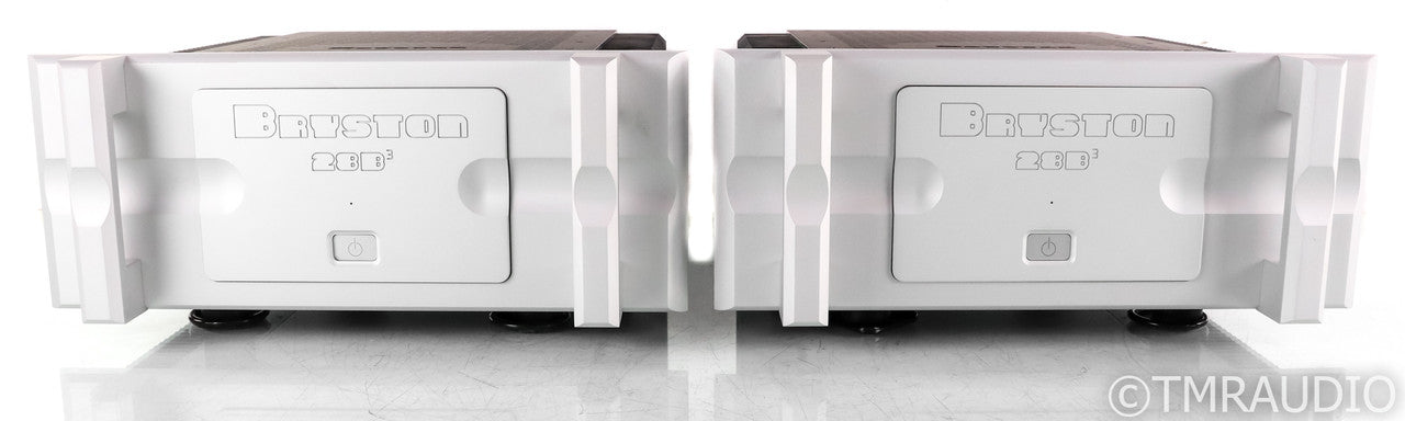 Bryston 28B3 Mono Power Amplifier; Silver Pair; 28-B3; 19" Faceplate
