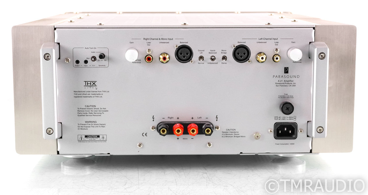 Parasound Halo A 21 Stereo Power Amplifier; A21; Silver