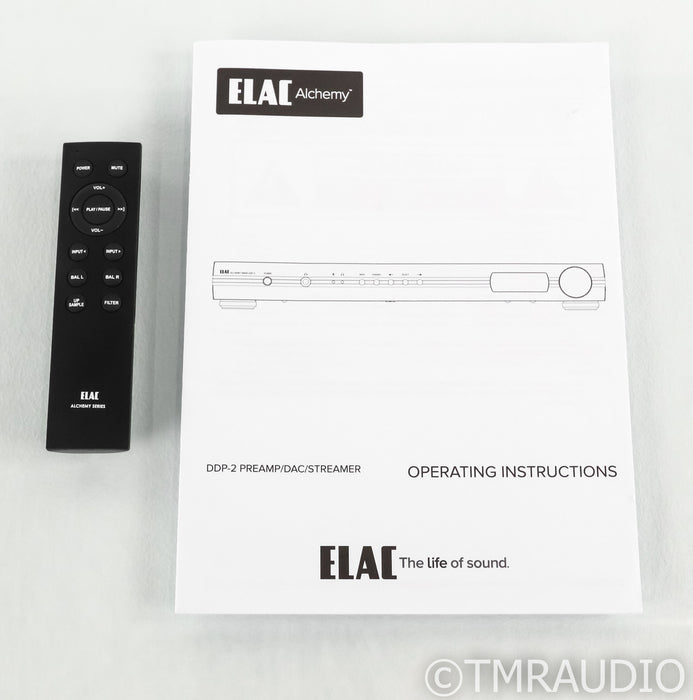 Elac Alchemy Series DDP-2 Streaming Preamplifier; DAC; DDP2; Black; Remote