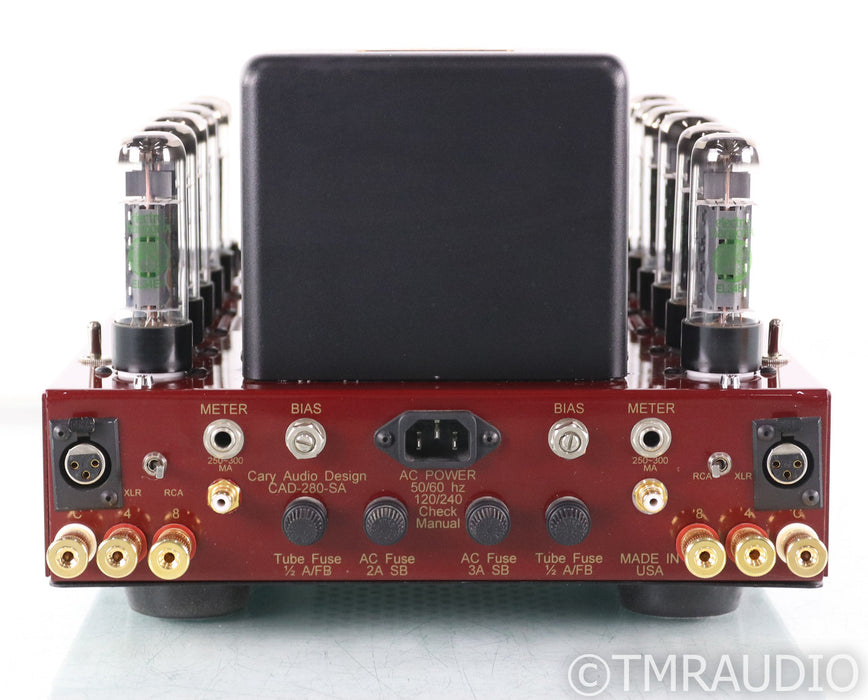 Cary Audio V12R CAD-280-SA Stereo Tube Power Amplifier; V-12-R; CAD280SA; Red