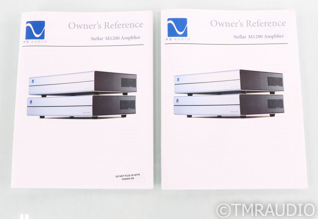 PS Audio M1200 Mono Tube Hybrid Power Amplifier; M-1200; Black Pair (Used)