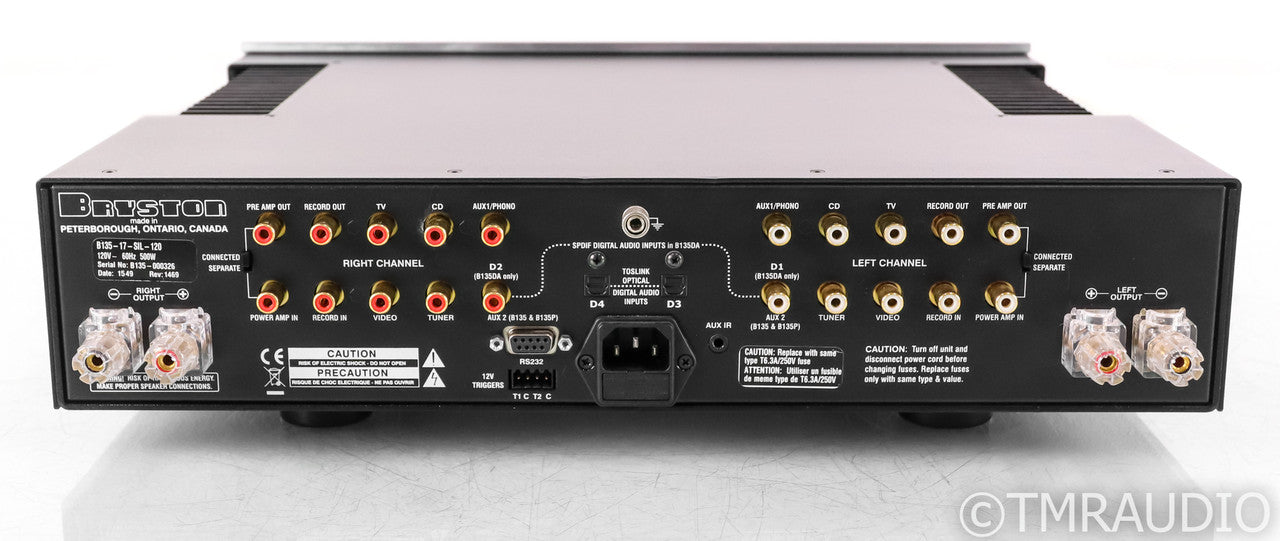 Bryston B135 SSt2 Stereo Integrated Amplifier; Silver; 17" (No Remote)