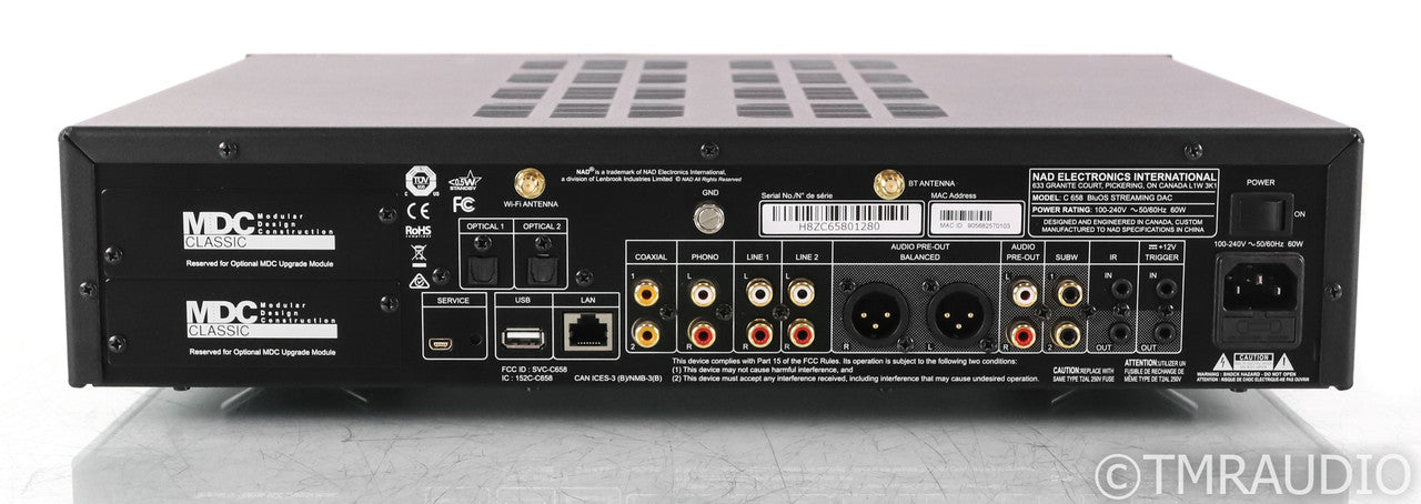 NAD C 658 BluOS Streaming DAC; Remote; Black; C658; MM Phono