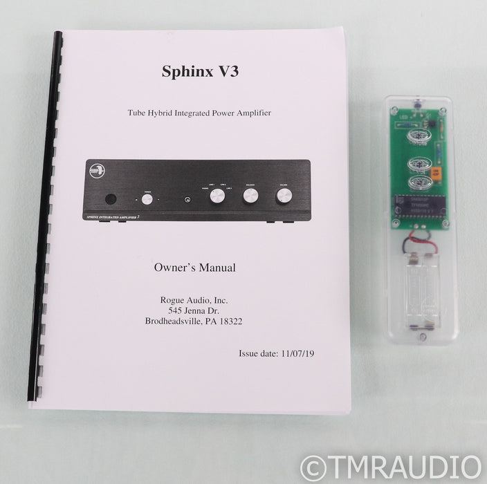 Rogue Audio Sphinx V3 Tube Hybrid Integrated Amplifier; Remote; MM / MC Phono
