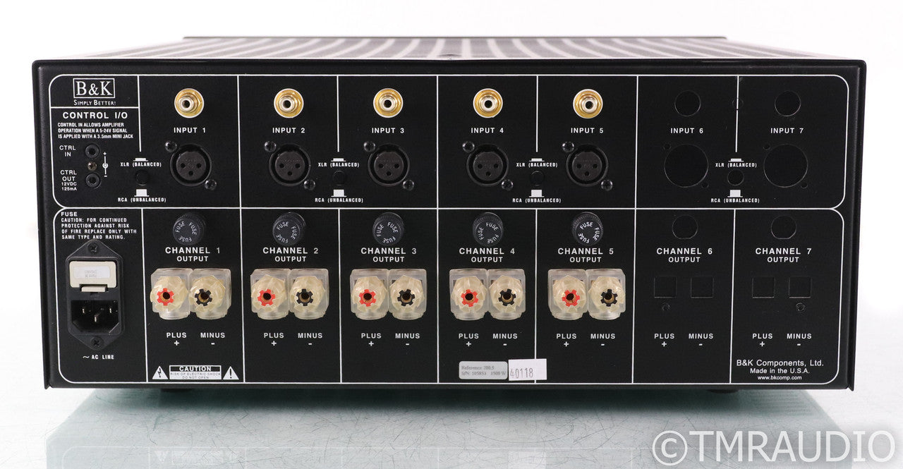 B&K Reference 200.5 Five Channel Power Amplifier; 200-5; Black