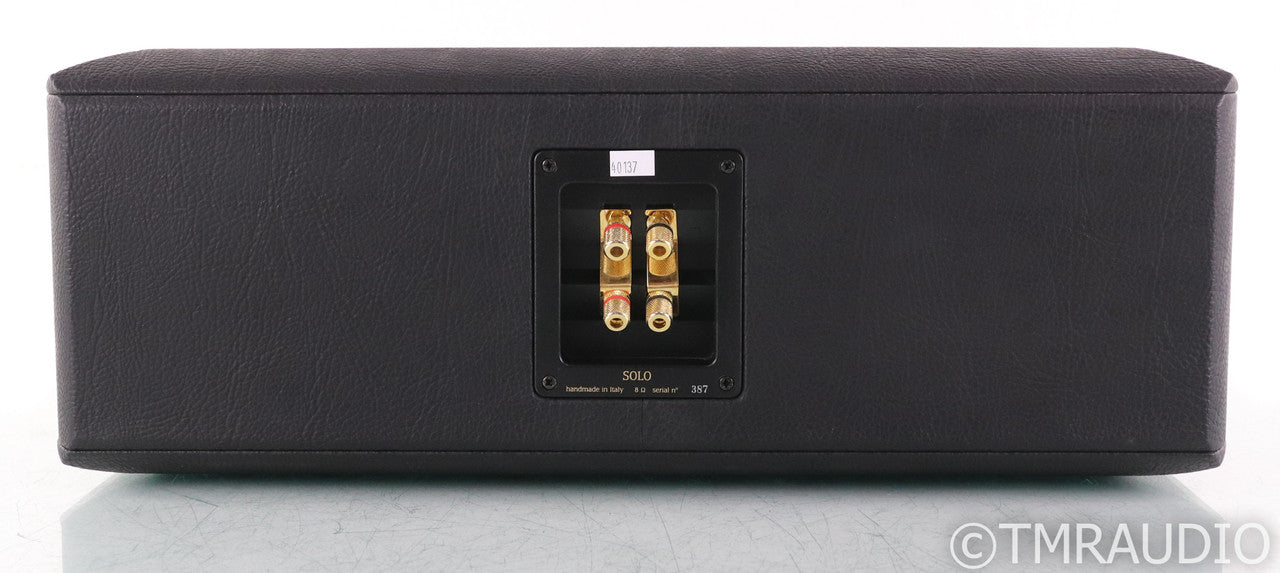 Sonus Faber Solo Center Channel Speaker; Black Leather