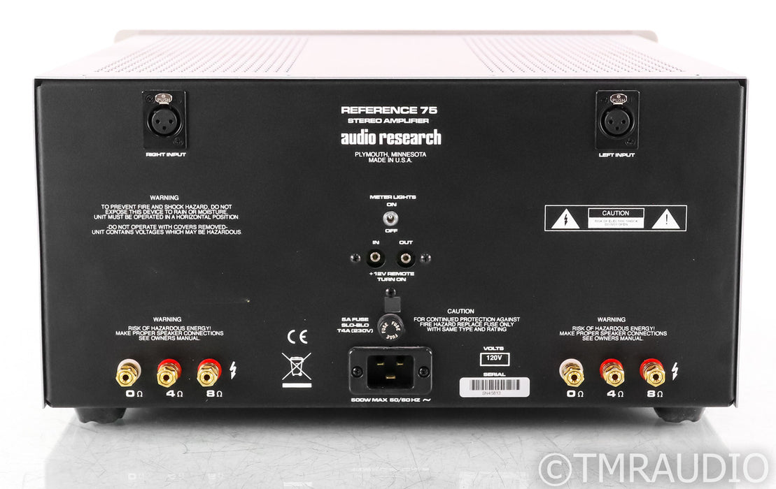 Audio Research Reference 75 Stereo Tube Power Amplifier; Ref 75; Silver