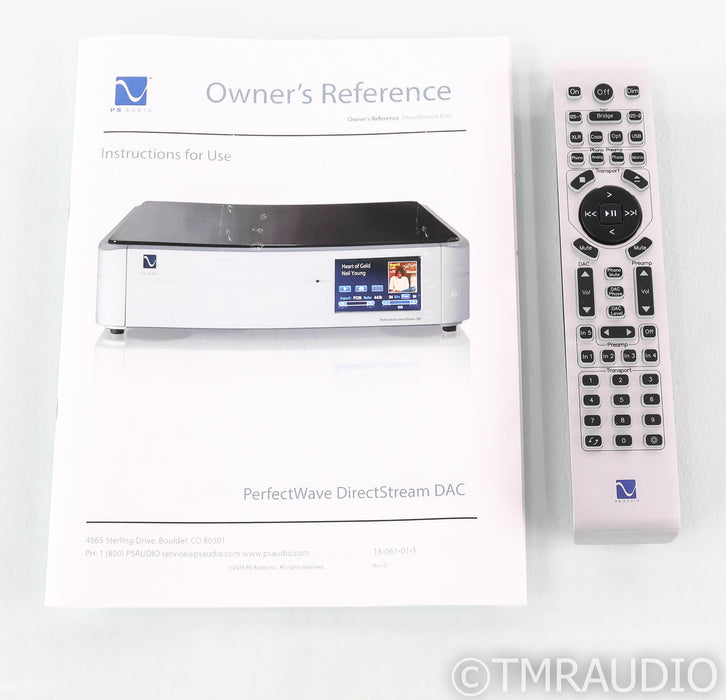 PS Audio PerfectWave DirectStream DAC; D/A Converter; DSD; Bridge II; Remote