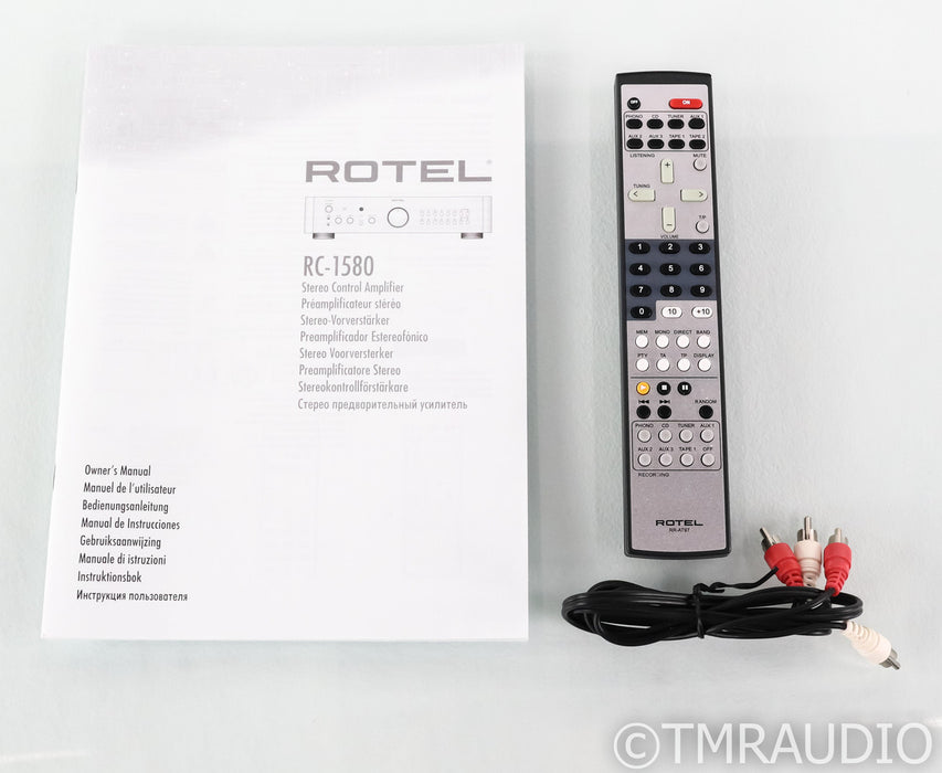 Rotel RC-1580 Stereo Preamplifier; RC1580; Remote; MM / MC Phono