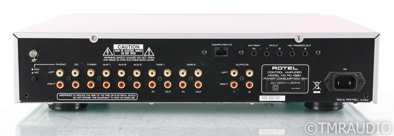 Rotel RC-1580 Stereo Preamplifier; RC1580; Remote; MM / MC Phono